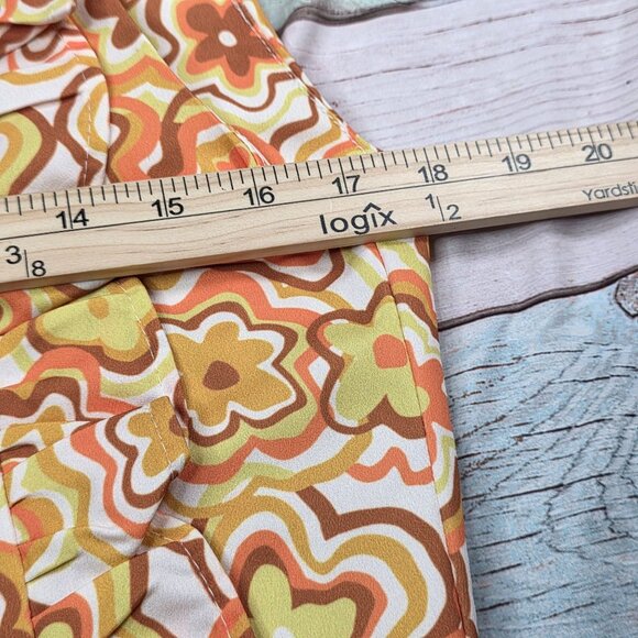 Dazey LA Womens Ruffle Sleeveless Retro Floral Jumpsuit Large - Picture 5 of 6